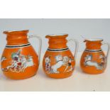 Ashworth / Masons neoclassical pottery jugs c1860