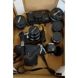 Pentax camera & various different lenses