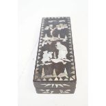 Oriental box inlaid with mother of pearl