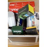 Box of electricals to include Samsung tablet & sur