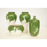 4x Oriental vases