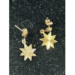 Pair of 9ct gold earrings