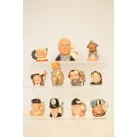 Collection of 11 Royal Doulton toby jugs
