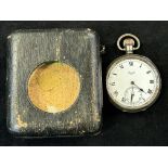 Silver cased Limit pocket watch A/F with outer cas