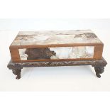 Early oriental jewellery box inlaid with mother of
