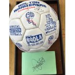 Bolton Wanderers signed football together with aut
