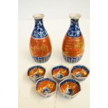 Pair of Chinese possible Sake bottles together wit