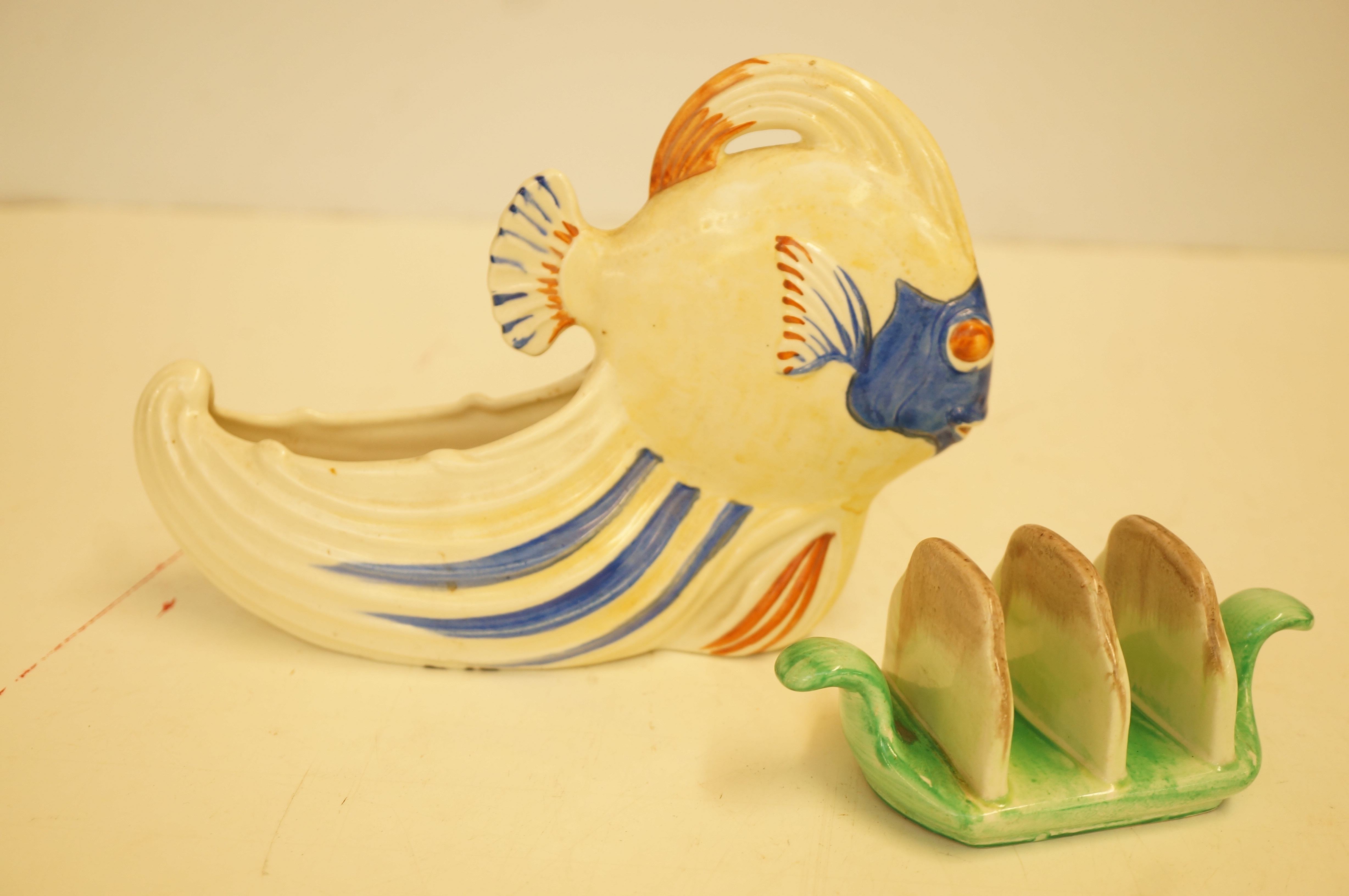 Burleigh ware flower trough in the form of a fish