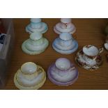 Royal Albert rainbow cups & saucers - 18 pieces to