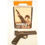 .22 Webley air pistol with original box & instruct