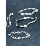 4 Silver bracelets