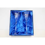 Tartan glass silver wedding boxed set