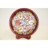 Moorcroft cabinet plate Diameter 26 cm