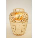 Charlotte Rhead bursley ware lidded vase Height 24