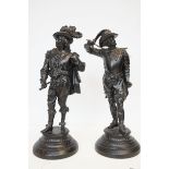 2 Large & heavy spelter figures - A/F Height 53 cm