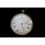 935 grade silver pocket watch with sub second dial