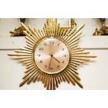 Quartz master sunburst clock