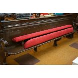 Long church pew (painted pine) with knee rests - r