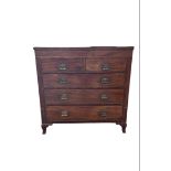 Early victorian mahogany 2 over 3 chest of drawers