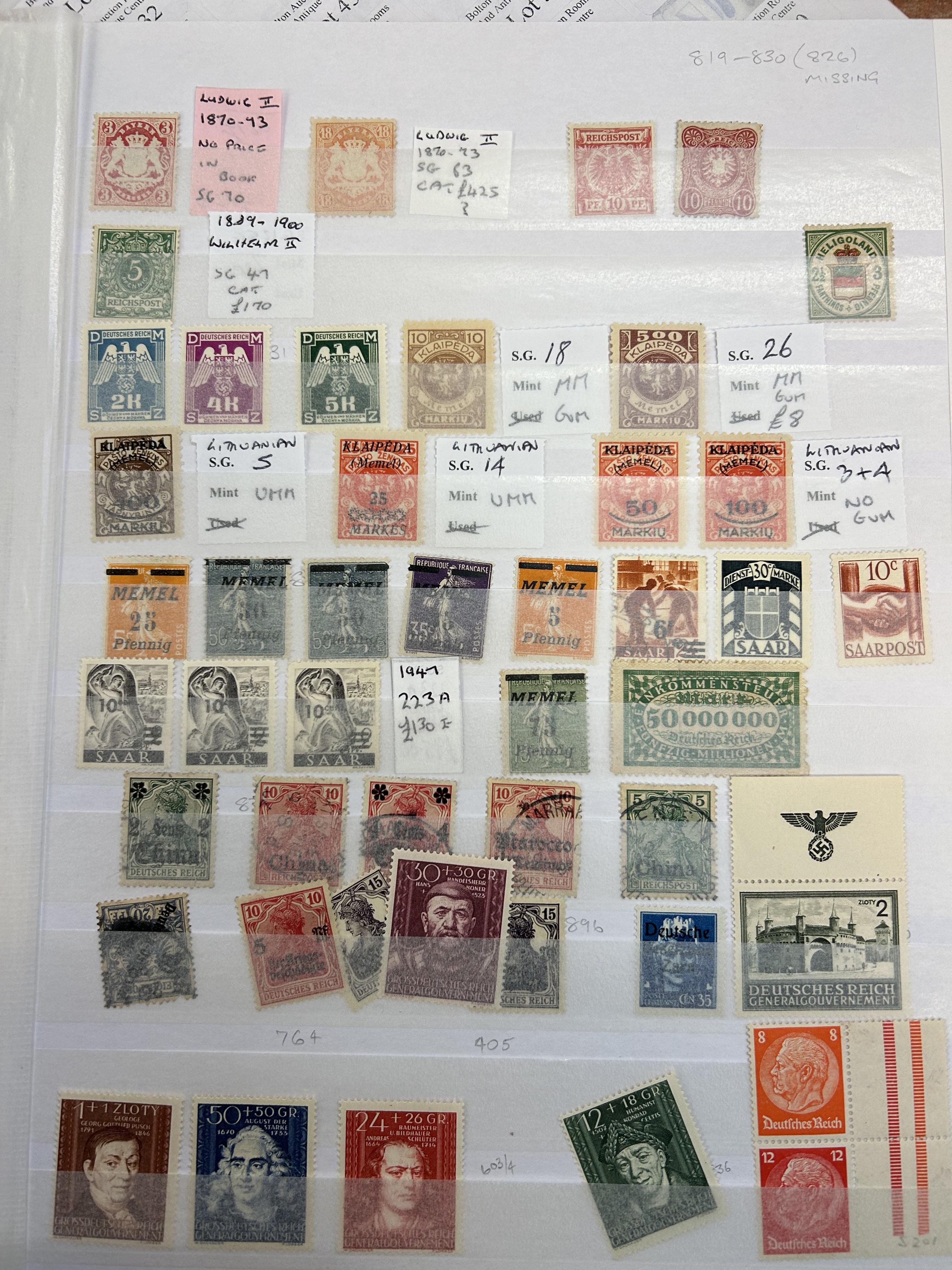German stamp album to include mini sheets