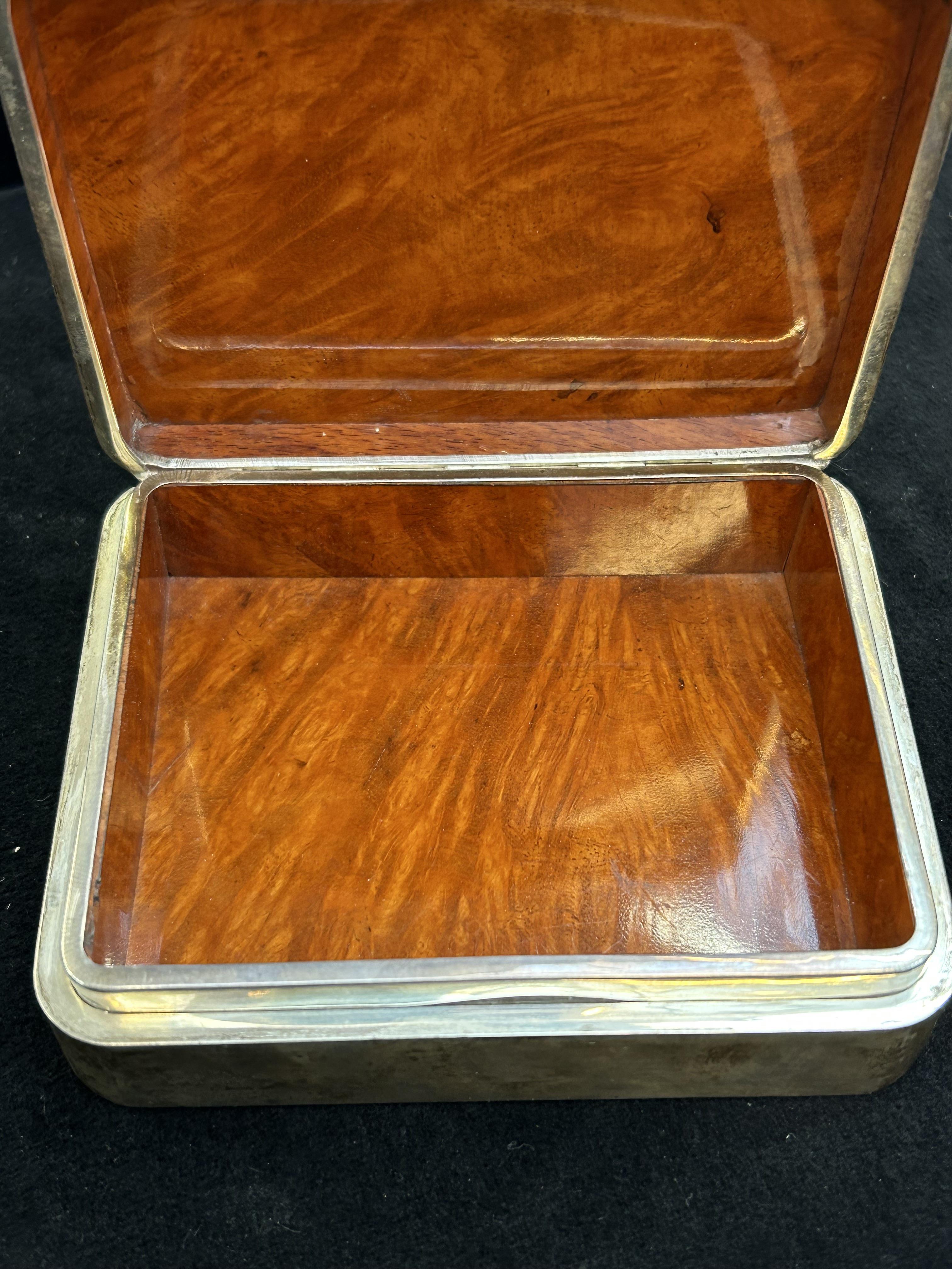 Sterling silver cigarette box possibly Malaysian - Image 2 of 2