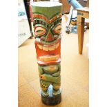 Large wooden tiki statue Height 102 cm