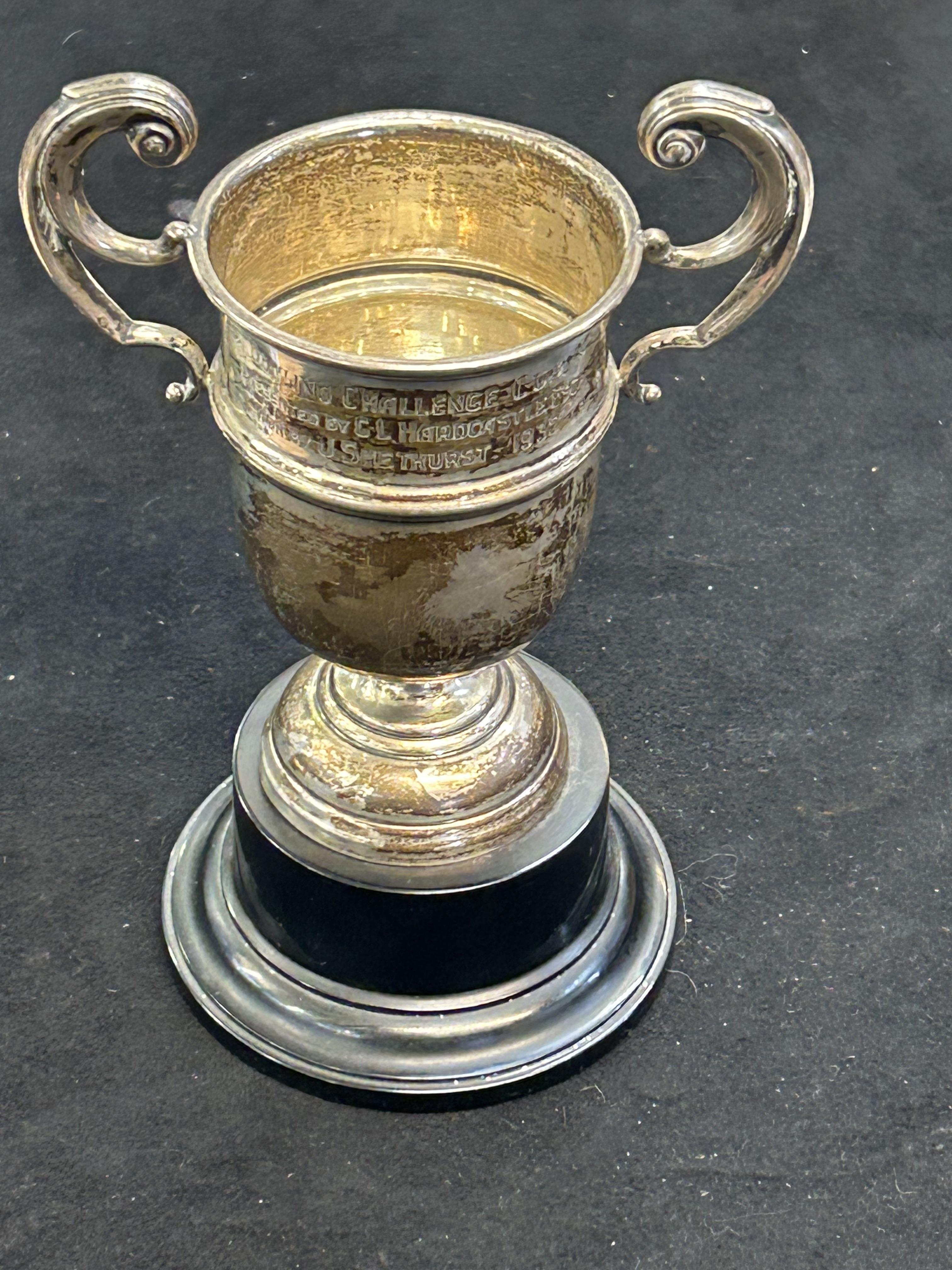 Silver bowling trophy dated 1932 Total weight 64g