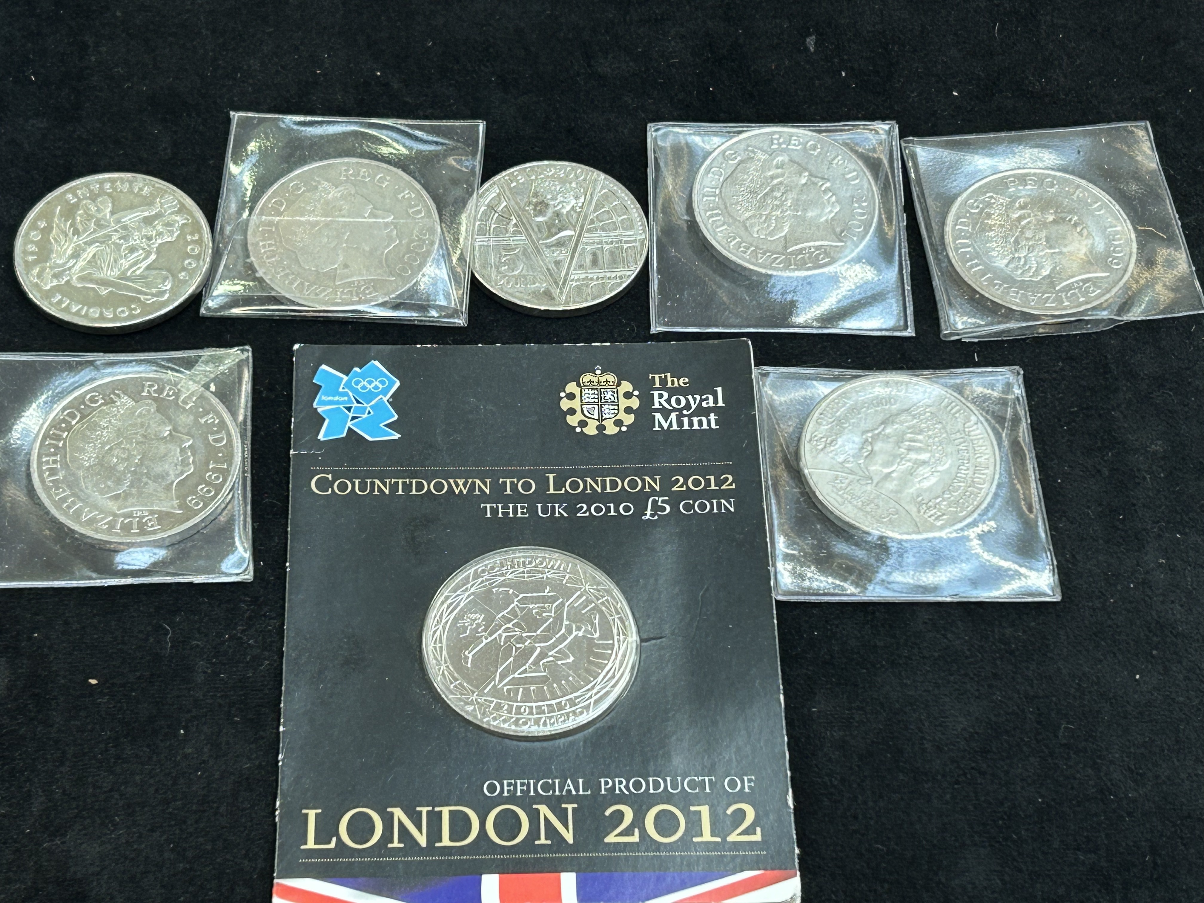 8 Five pound coins