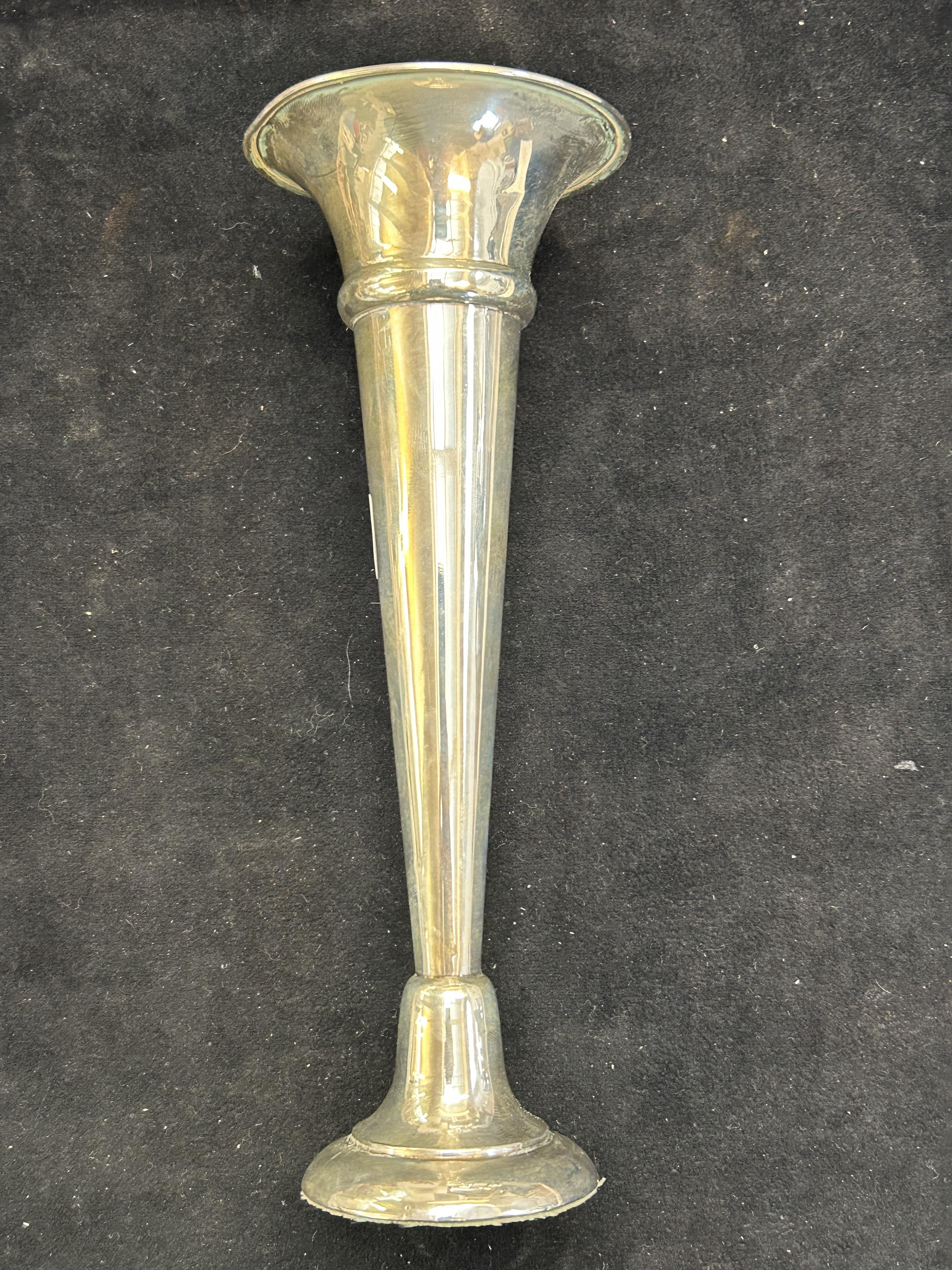 Silver bud vase (Loaded) Total height 20 cm - brui