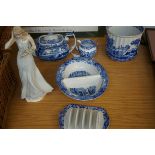 Spode blue & white pottery to include a Royal Doul