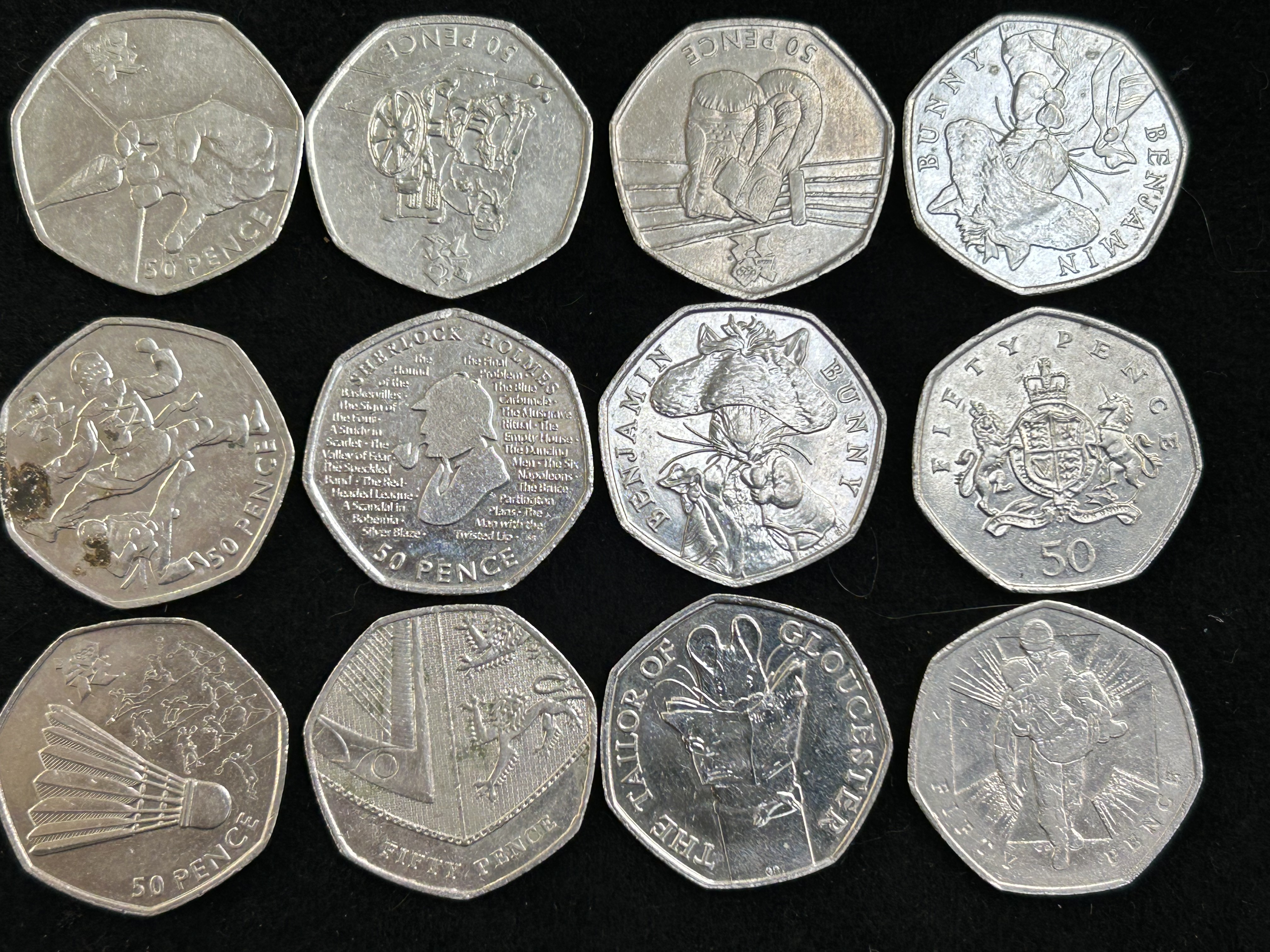 12 Collectable 50p coins