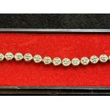 9ct Gold Tennis bracelet set with 53 diamonds