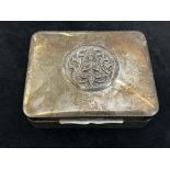 Sterling silver cigarette box possibly Malaysian