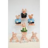 Collection of Wade Natwest piggy banks - 2 without