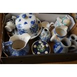 Collection of blue & white pottery to include Cope