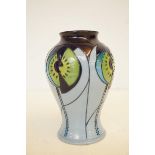 Moorcroft Cinco blue vase signed in gold on the ba