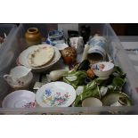 Large box of ceramics