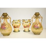 2 Pair of Victorian vases A/F