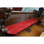 Long church pew (painted pine) with knee rests - r