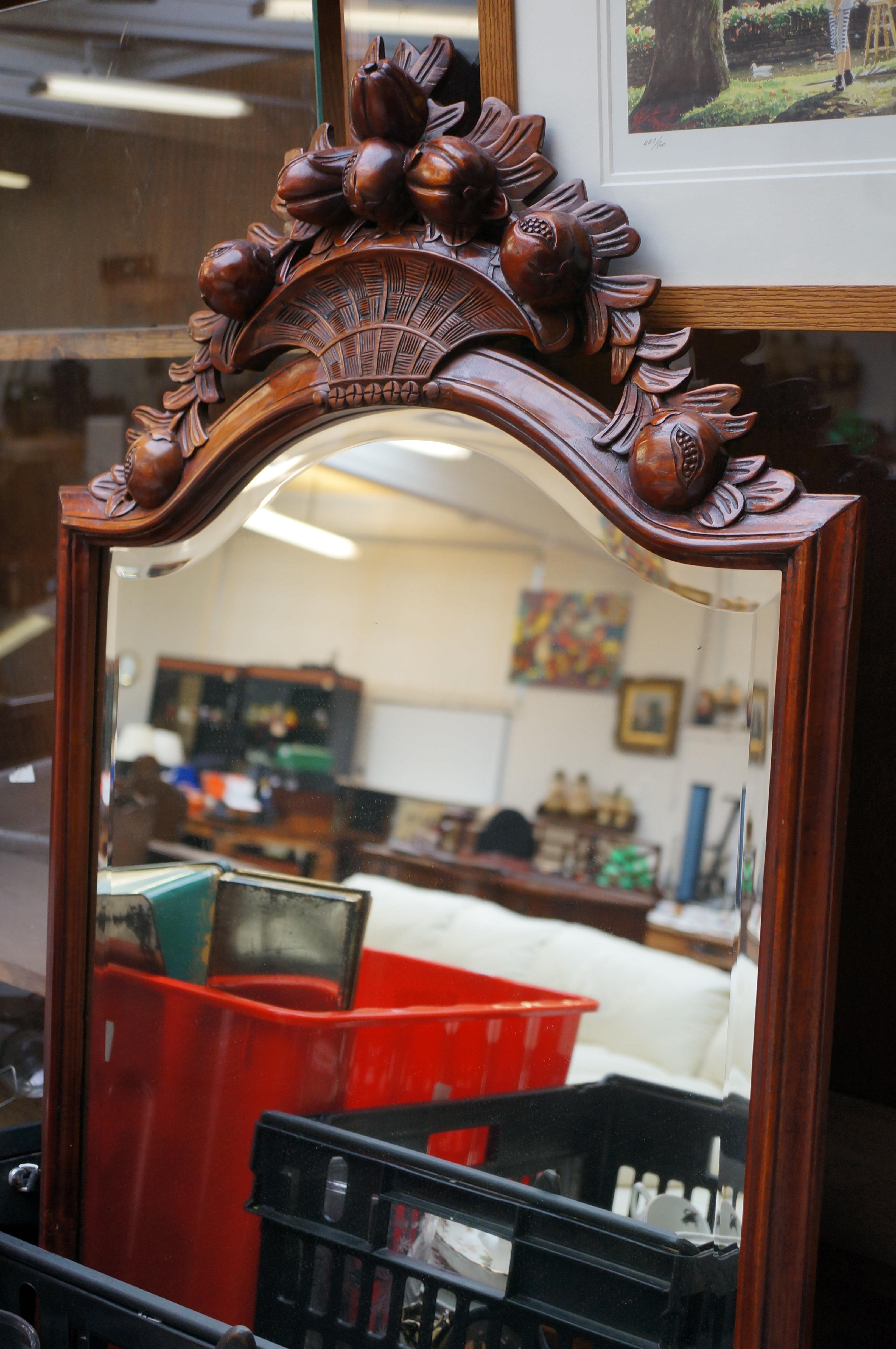 Large carved mirror