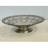 Silver pierced fruit dish sheffield 450g