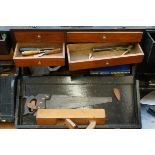Carpenter's tool case & contents
