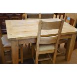 Very good quality solid oak extending dining table