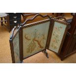 Folding fire screen with fine needle point
