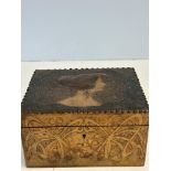 Victorian pressed leather top box