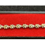 9ct Gold diamond bracelet 32 diamonds