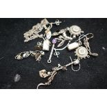 Collection of unsorted silver jewellery