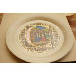 8 Religious cabinet plates with original boxes