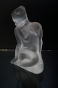 Lalique crystal 'Flore' nude figure with original