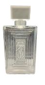 Large Lalique frosted & clear glass perfume bottle